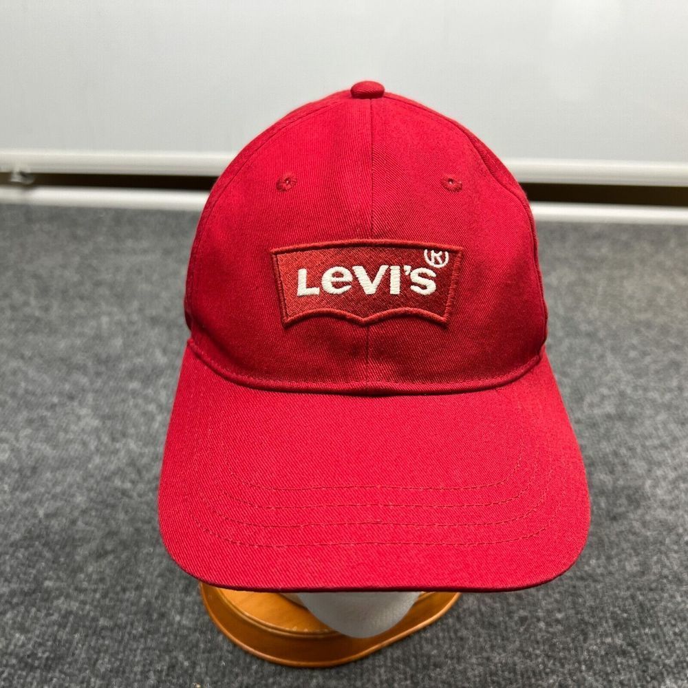 Levi Strauss & Co Levi's Big Logo Snapback Cap Adult Adjustable Red Patch Hat